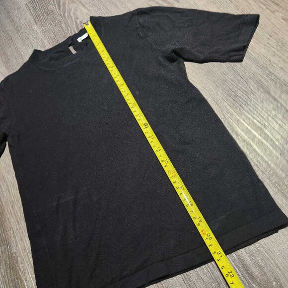 Zara Knit black soft & stetchy quarter-sleeve high neck top for the office - Picture 9 of 11